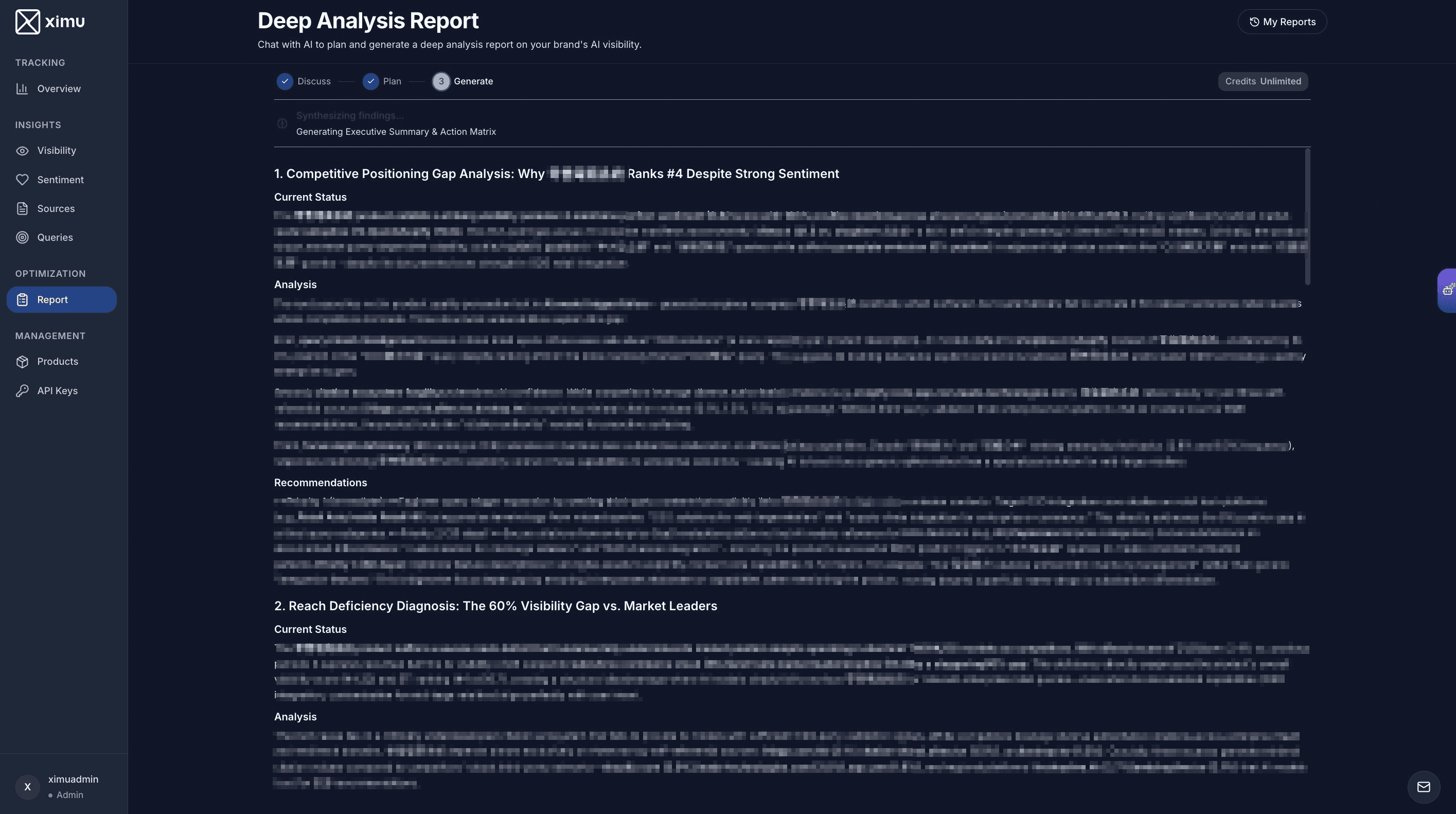 ximu Deep Analysis Report — AI 深度分析与优化建议报告